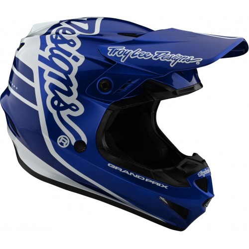 CAPACETE TROY LEE DESIGNS 2021 GP  SILHOUETTE - NAVY / BRANCO